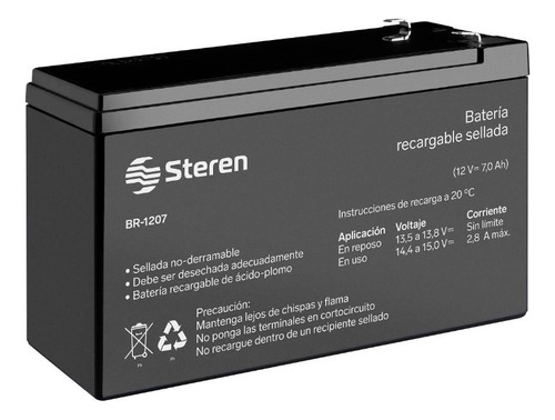 Batería Pila Sellada Recargable 12V 7Ah Steren