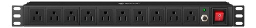 Regleta de 10 tomas 110V Steren para rack 19''
