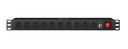 Regleta de 10 tomas 110V Steren para rack 19''