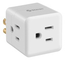 Adaptador enchufe cubo de 3 tomas Steren