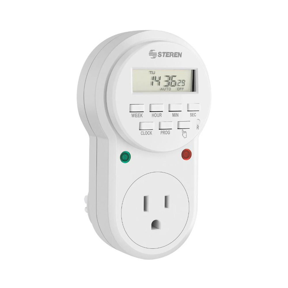 Temporizador timer digital Steren programable hasta 8 eventos