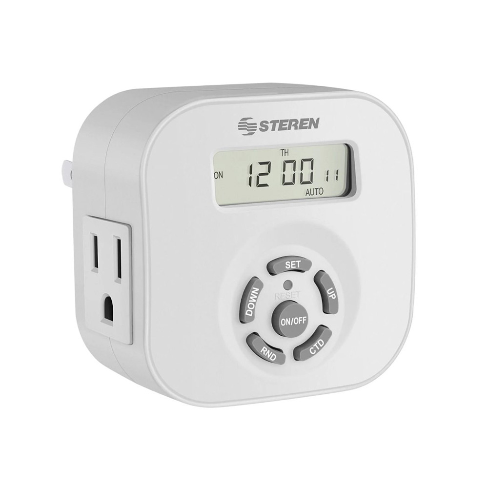Temporizador timer digital Steren programable hasta 20 eventos