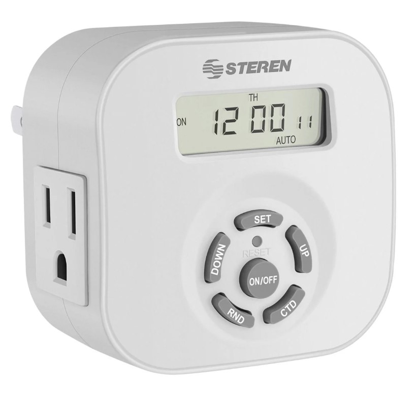Temporizador timer digital Steren programable hasta 20 eventos