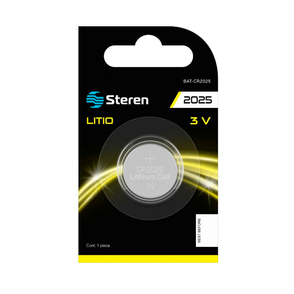 Pila Batería tipo botón CR2025 Steren Blister