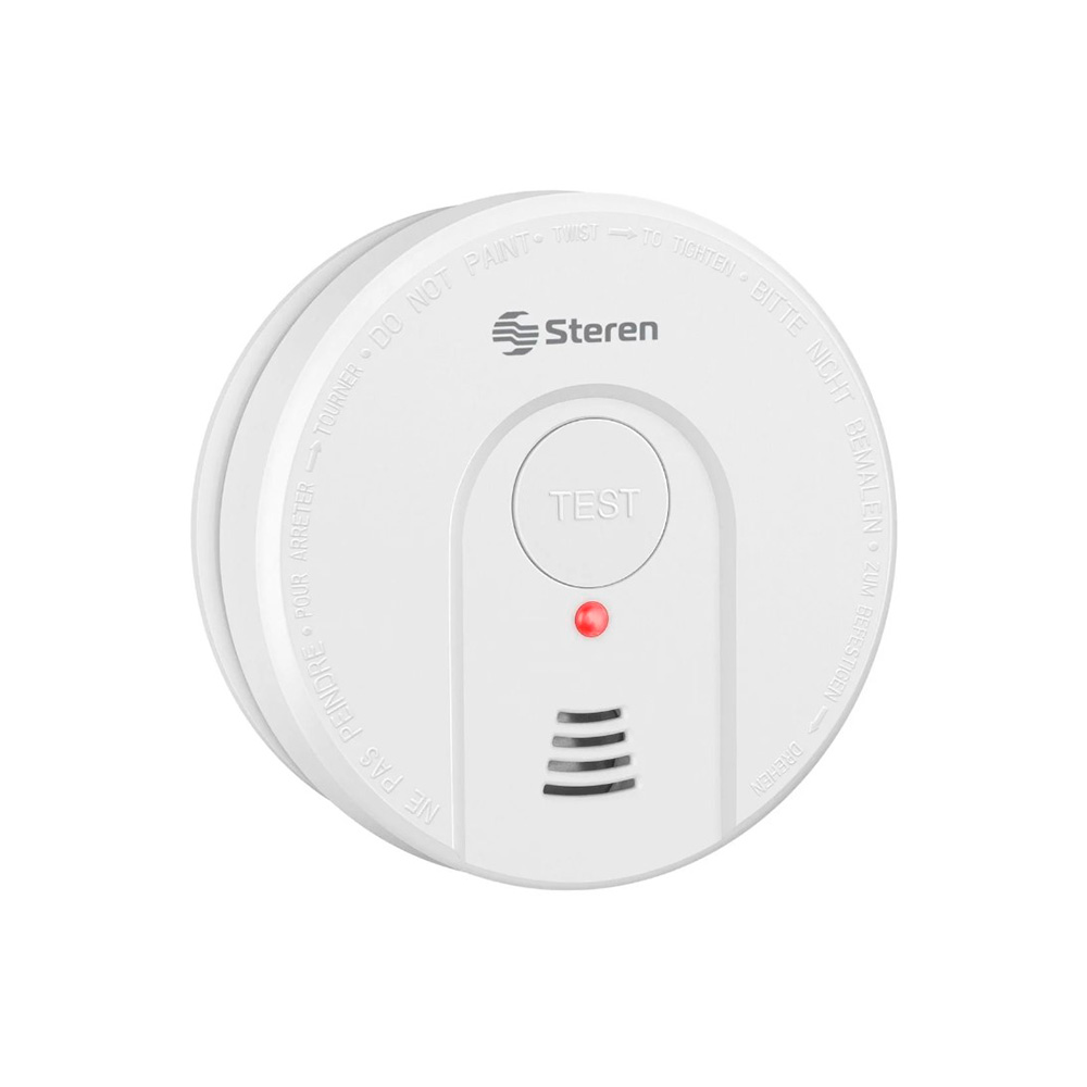 Detector de Humo Fotoelectro Inalámbrico Steren usa pila 9V
