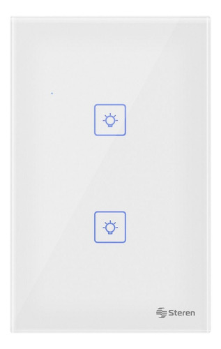Interruptor InteligenteWifi Steren 2 apagadores touch