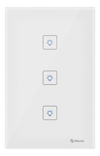 Interruptor Inteligente Wifi Steren 3 apagadores touch