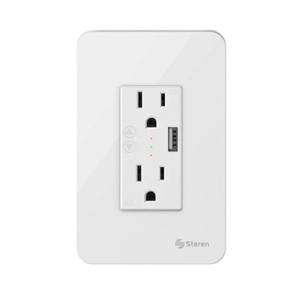 Enchufe Tomacorriente Inteligente Wifi Steren con cargador USB
