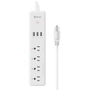 Enchufe Tomacorriente Inteligente Wifi Steren 4 tomas y triple cargador USB