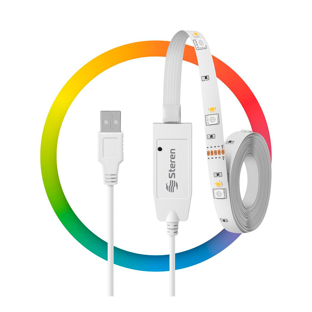 Tira LED Inteligente multicolor RGB + W 2m Steren