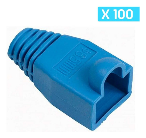 Botas protectoras para conector RJ45 Cat 5e Cat 6 azúl Steren bolsa de 100 und