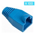 Botas protectoras para conector RJ45 Cat 5e Cat 6 azúl Steren bolsa de 100 und
