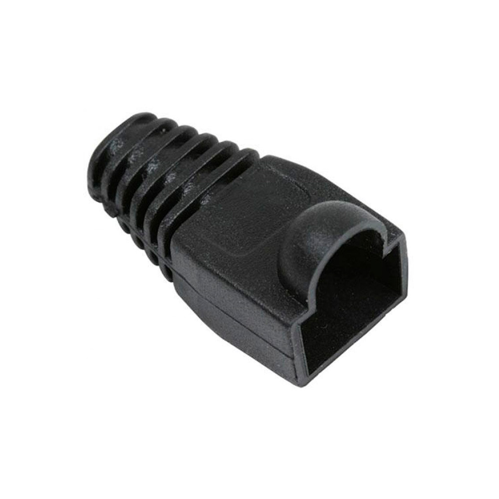 Botas protectoras para conector RJ45 Cat 5e Cat 6 negra Steren bolsa de 100 und