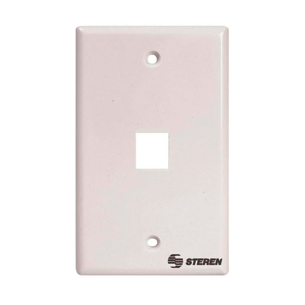 Tapa Face Plate blanco 4x2 1 puerto RJ45 CAT 5e y Cat 6 Steren