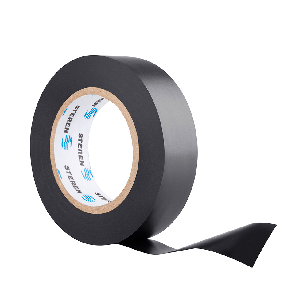 Teipe Negro Cinta Aislante 18.3m x 3/4 Steren 1 paquete de 10 und