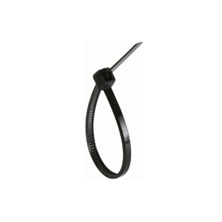 Tirrap Tirraje Amarre Plástico 10cm bolsa 100und negro Steren