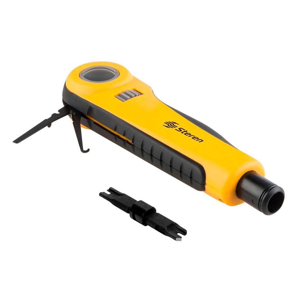 Herramienta Profesional de impacto Ponchadora RJ45 Steren con navaja de corte