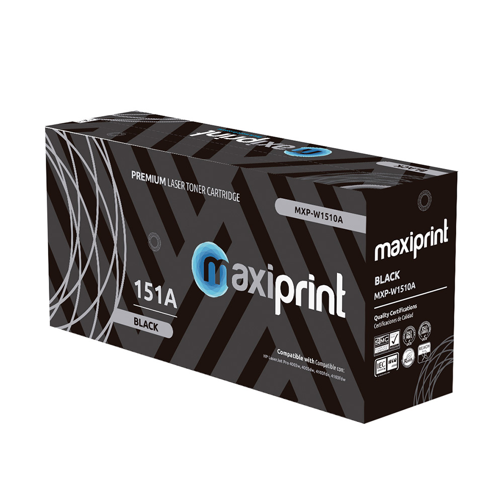 Cartucho de Toner Maxiprint Compatible con HP W1510A 151A negro