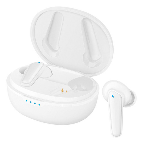 Audífonos inálambricos Bluetooth Steren Touch True con cancelación de sonido blanco