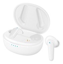 Audífonos inálambricos Bluetooth Steren Touch True con cancelación de sonido blanco