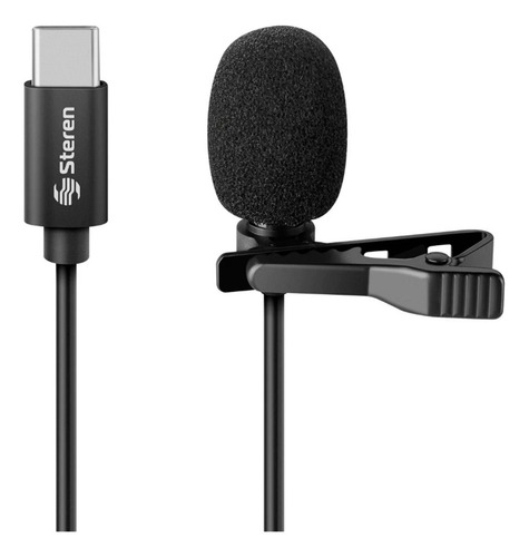 Micrófono balita USB C para celular y PC Steren con clip