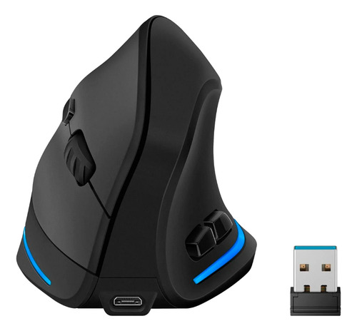 Mouse inalambrico vertical Steren 2400 dpi con batería recargable