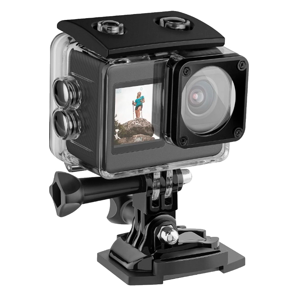 Camara deportiva 4K Steren WIFI 24MP doble pantalla IP67 sumergible