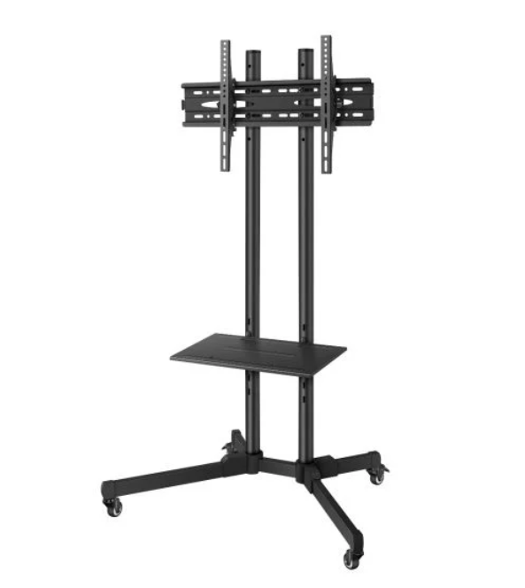 Base movil para TV Steren soporte pantallas de 19" a 83" hasta 60Kg c/ repisa