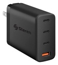 Cargador USB + Triple USB C Steren Carga Rápida 100W