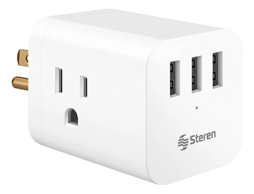 Adaptador cubo multiple 3 enchufes y 3 puetos USB Steren
