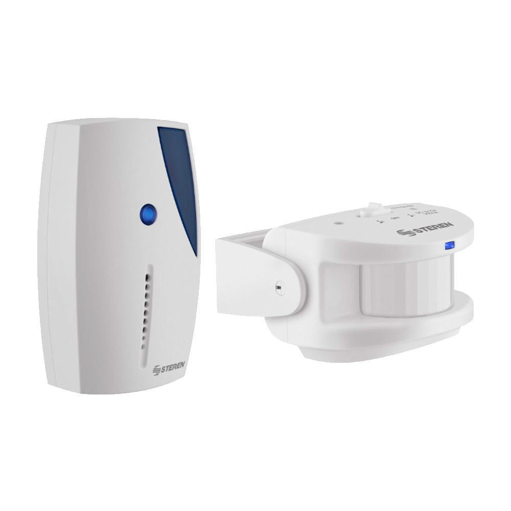 Sensor de movimiento con campana inalámbrica Steren para anunciar entrada en comercios