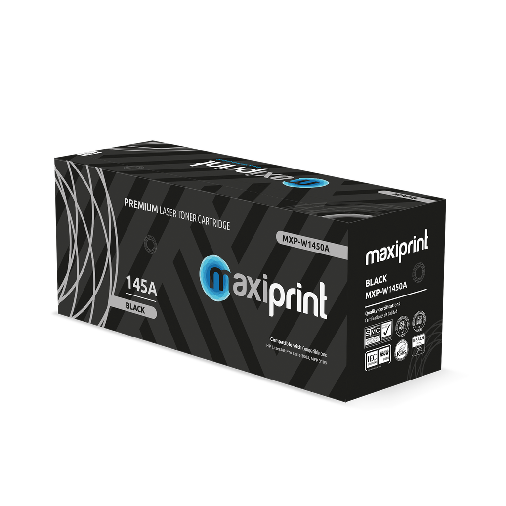Cartucho de Toner Maxiprint Compatible con HP W1450A serie 145A Negro