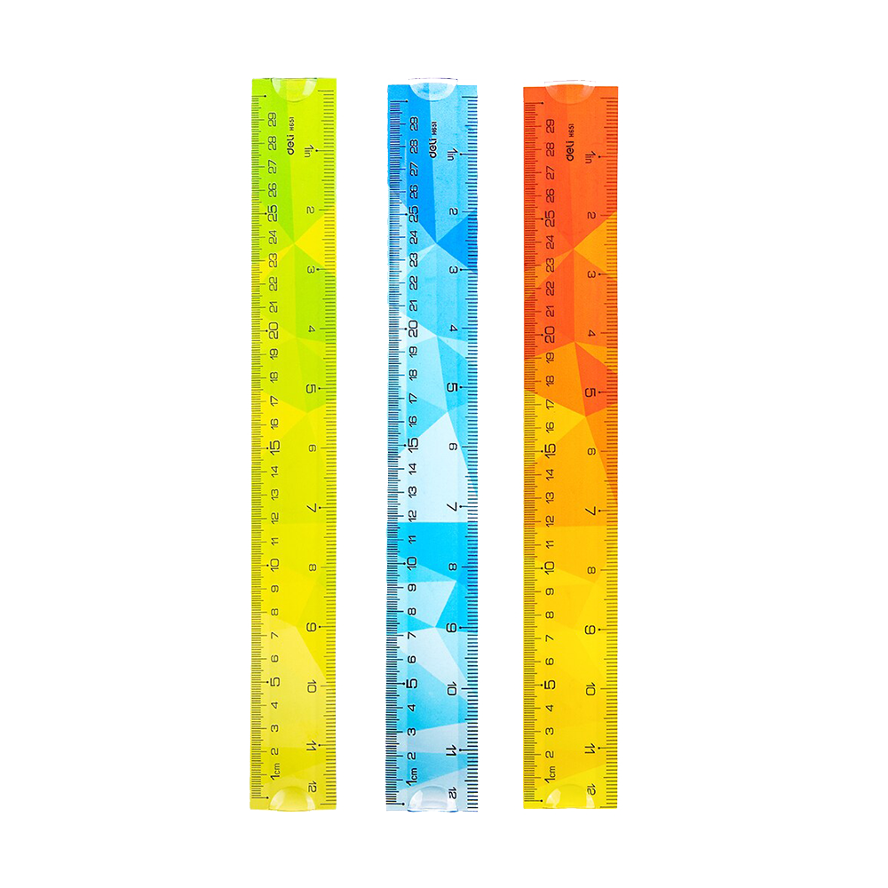 Regla Plastica Flexible 30cm Bali-Deli 30cm Colores *UMV-Inner 24und surtidas*