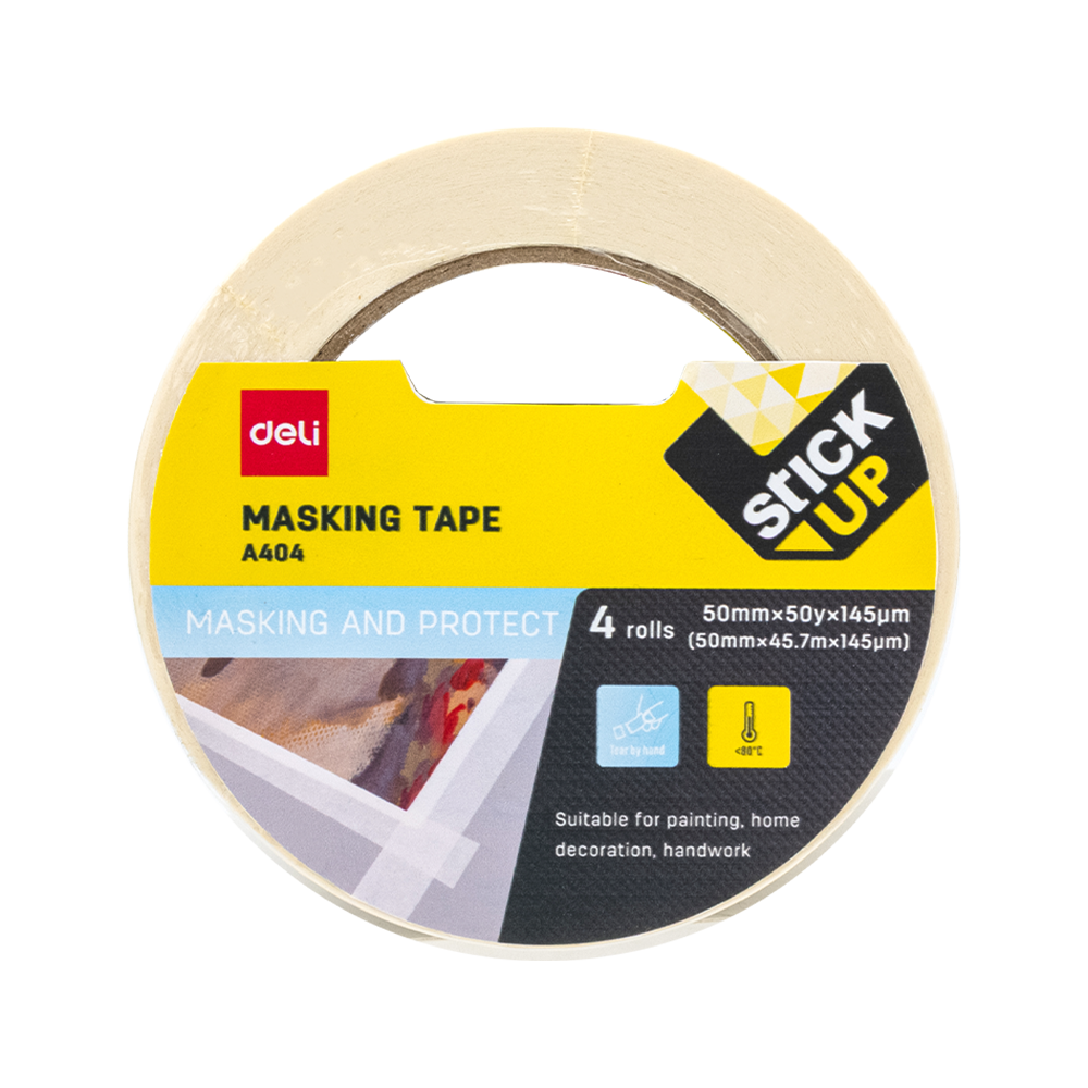 Cinta Tirro Blanca Deli 50mm*145μmx45m *UMV-1pack de 4und*