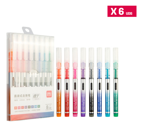 Boligrafo Roller Deli 8/colores *UMV-6 estuches*