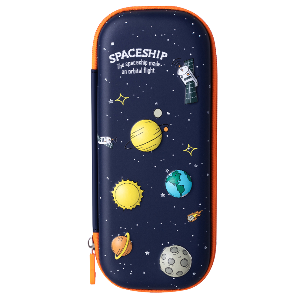 Cartuchera 3D Deli Planetas negro 227x100x42mm *UMV-1und*