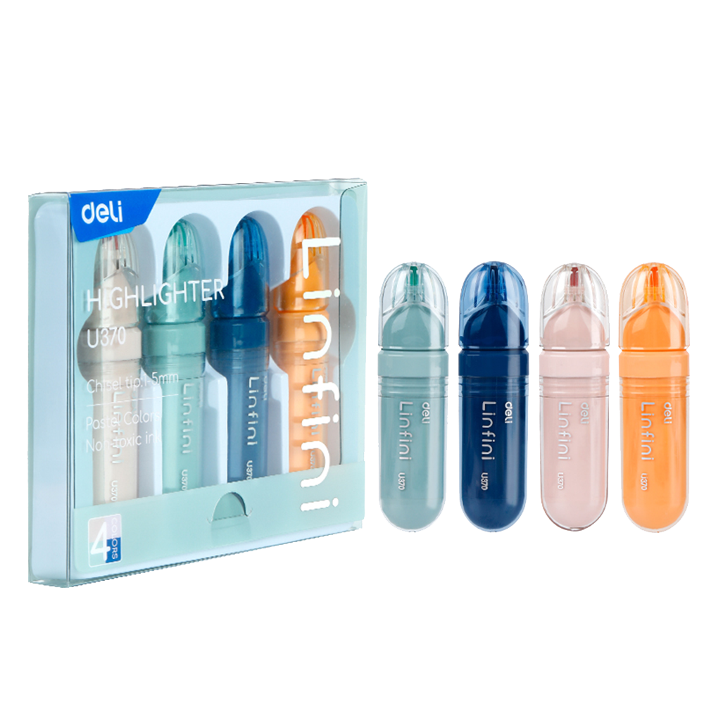 Set Resaltadores 4 colores Premium Infini Deli *UMV-1 set*