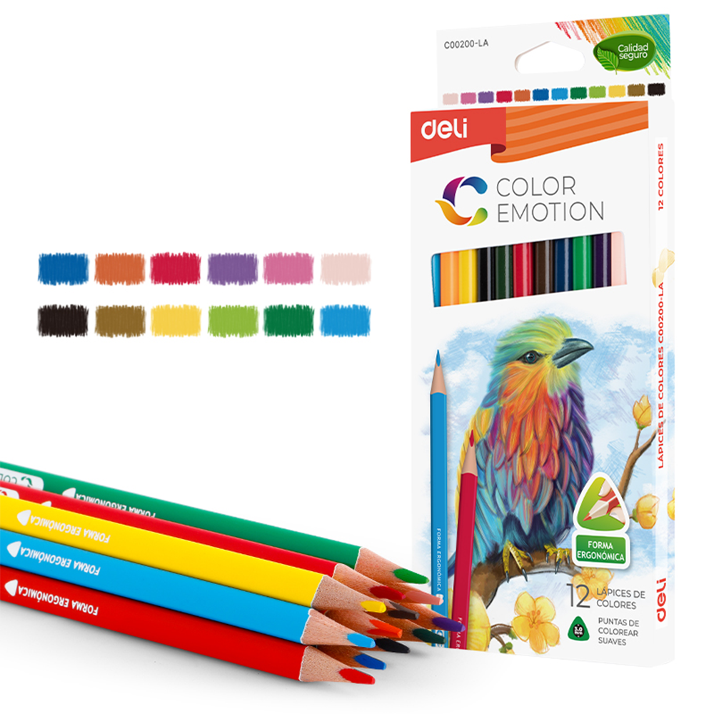 Colores Color Emotion Deli caja 12 colores *UMV-12 cajas*