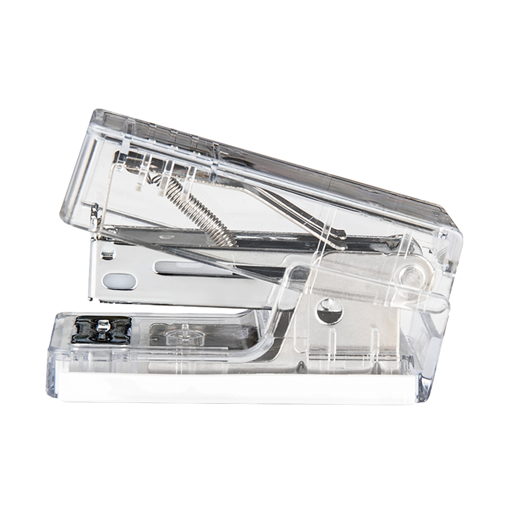 Engrapadora mini 12 pág. transparente Nusign Deli grapas 24/6 26/6 *UMV-1und*