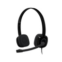 Auricular Cableado Logitech H151 - Negro - Diadema 2 orejas