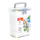 Marcadores doble punta Color Emotion-Deli p/biselada & p/fina 24 colores *UMV-1und*