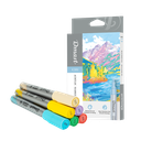 Set Marcador Acrílico Metálico Dmast Deli punta redonda 2mm 6 colores *UMV-1 estuche*