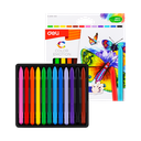 Creyones de Plastico Color Emotion Deli Caja 12 colores *UMV-Inner de 24 cajas*