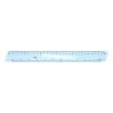 Regla Plástica Azul Transparente 30cm Deli *UMV-Inner 30 und*