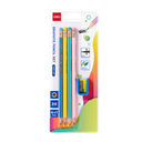 Lapiz de Grafito 2B Pastel + Sacapunta Deli Blister de 4und *UMV-Inner de 24 blisters*