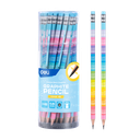 Lápiz de Grafito HB Arcoiris Deli Tubo 48 un *UMV- 8 Tubos*